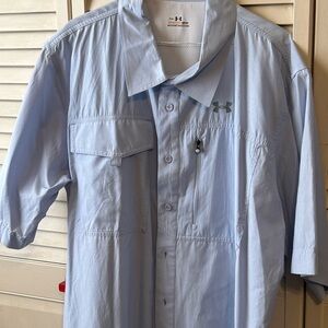 Under Armour men’s fishing shirt. XXL. Medium toned blue. Excellent condition.